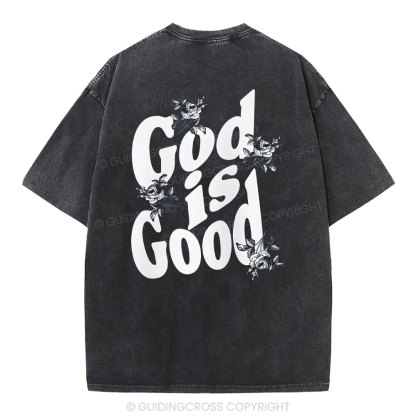 God Is Good Christian Washed T-Shirt