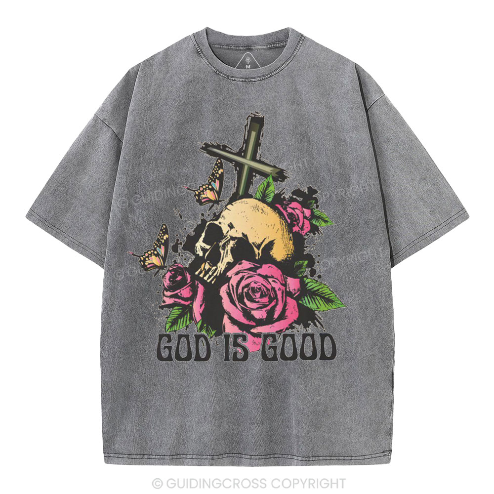 God Is Good Christian Washed T-Shirt