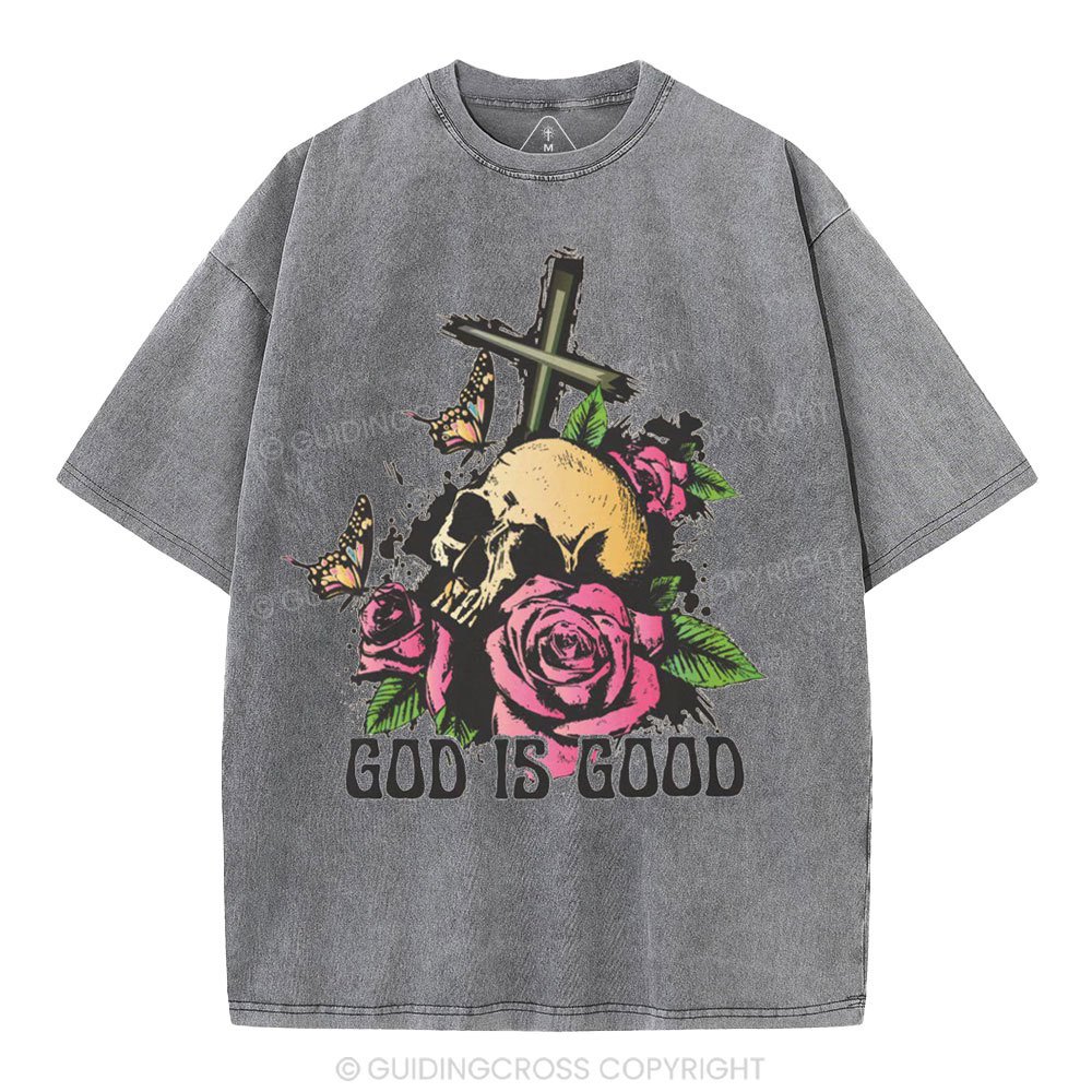 God Is Good Christian Washed T-Shirt