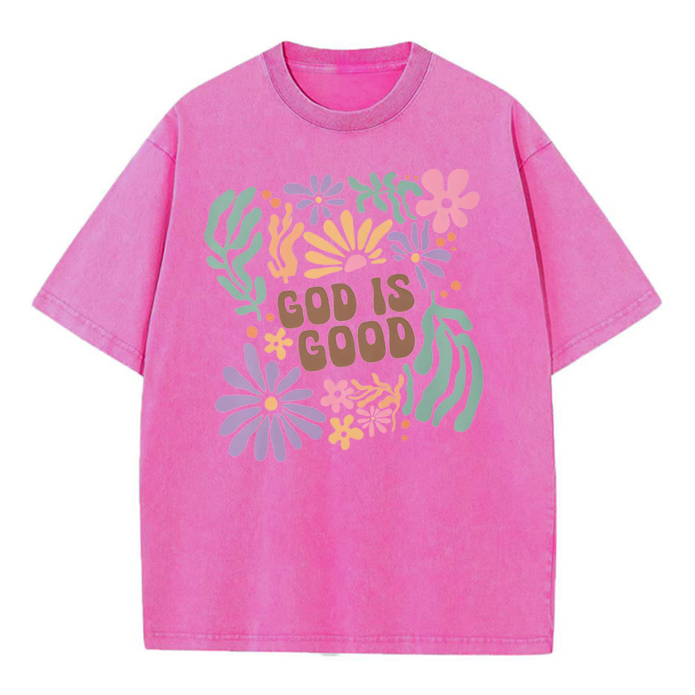 God Is Good Christian Washed T-Shirt