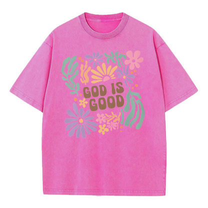 God Is Good Christian Washed T-Shirt