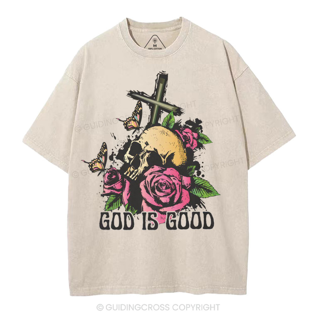 God Is Good Christian Washed T-Shirt