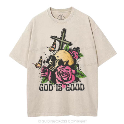 God Is Good Christian Washed T-Shirt