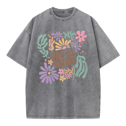 God Is Good Christian Washed T-Shirt