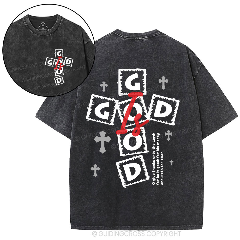 God Is Good Christian Washed T-Shirt