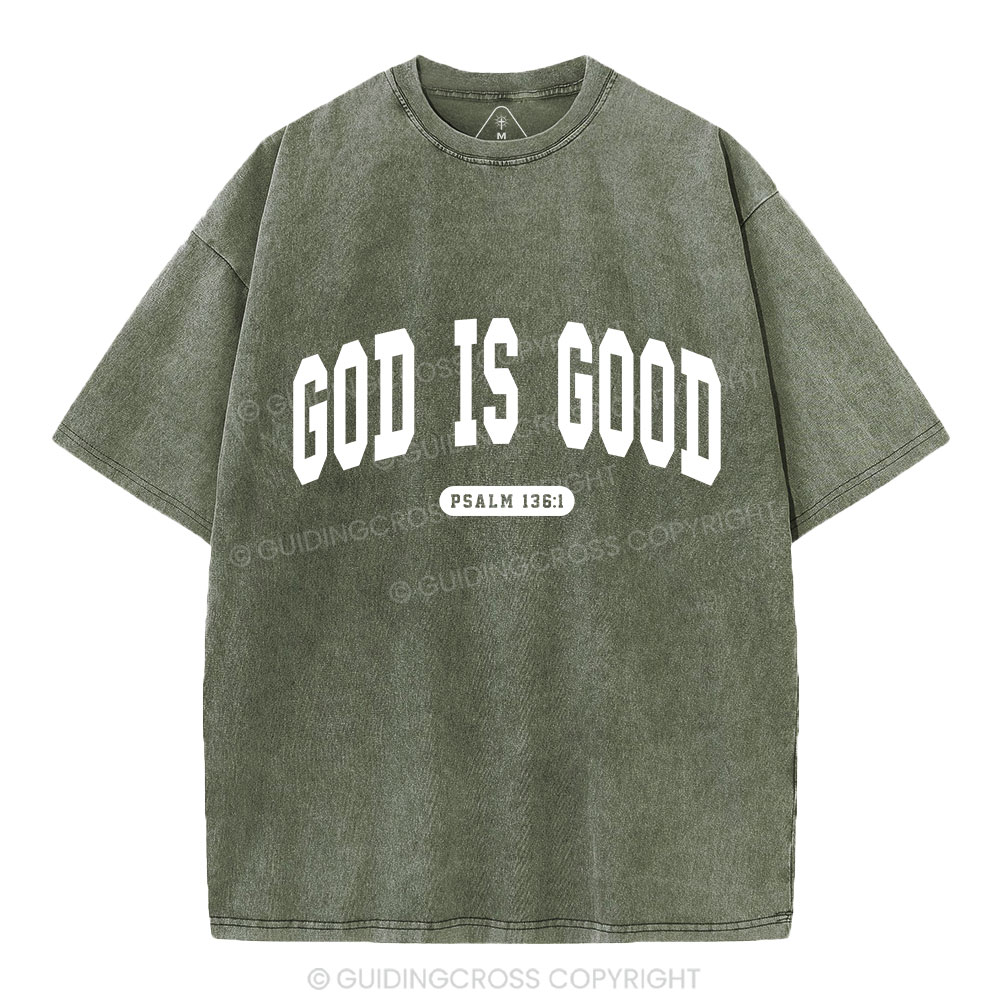 God Is Good Christian Washed T-Shirt