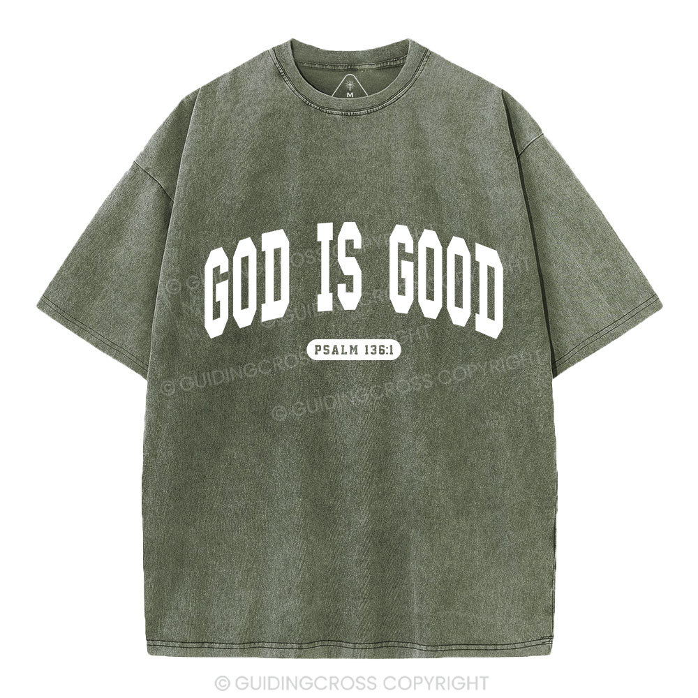 God Is Good Christian Washed T-Shirt