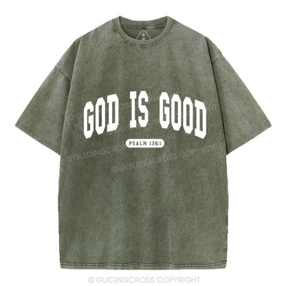 God Is Good Christian Washed T-Shirt