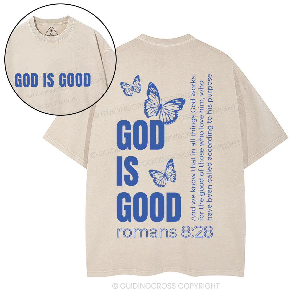 God Is Good Christian Washed T-Shirt