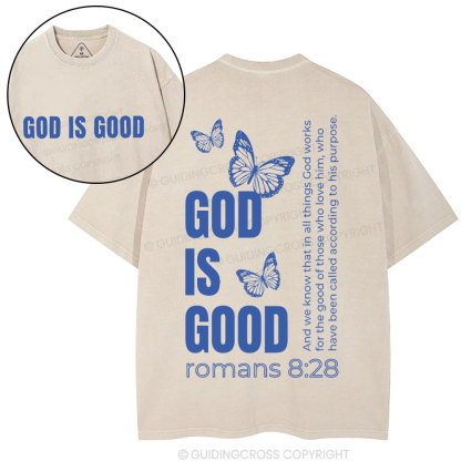 God Is Good Christian Washed T-Shirt