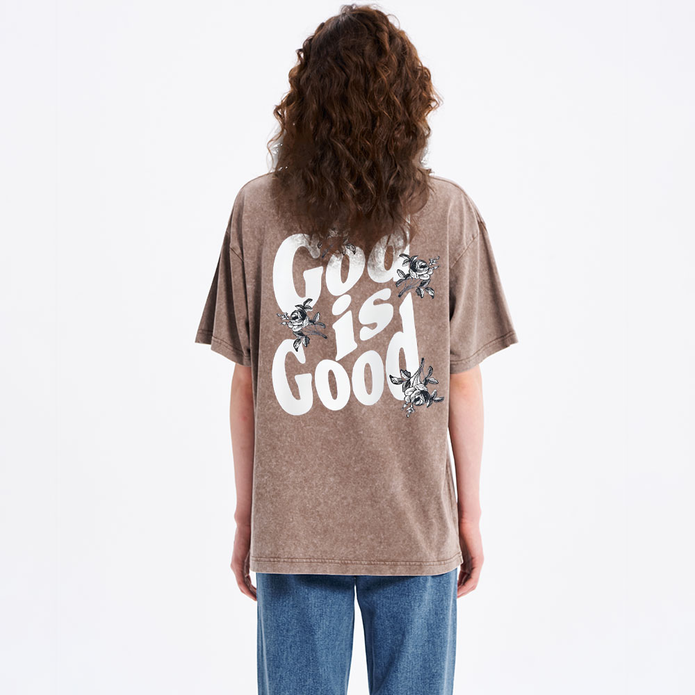 God Is Good Christian Washed T-Shirt