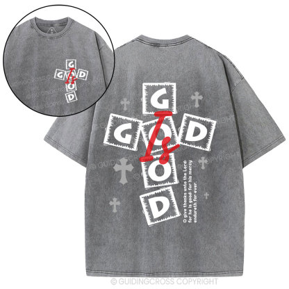 God Is Good Christian Washed T-Shirt