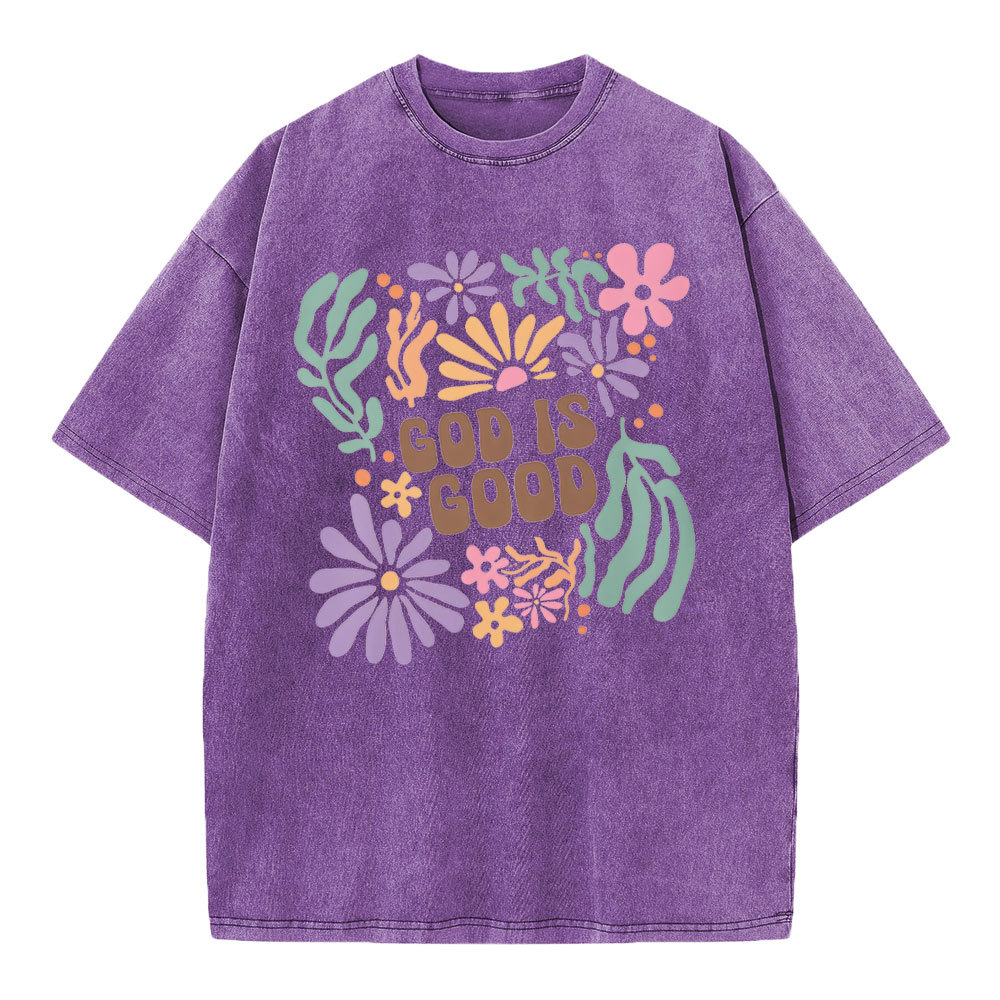 God Is Good Christian Washed T-Shirt