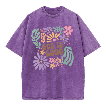 God Is Good Christian Washed T-Shirt