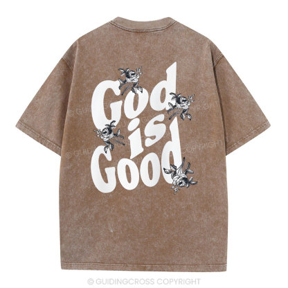 God Is Good Christian Washed T-Shirt
