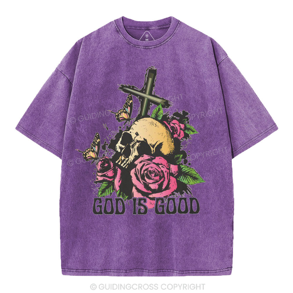 God Is Good Christian Washed T-Shirt