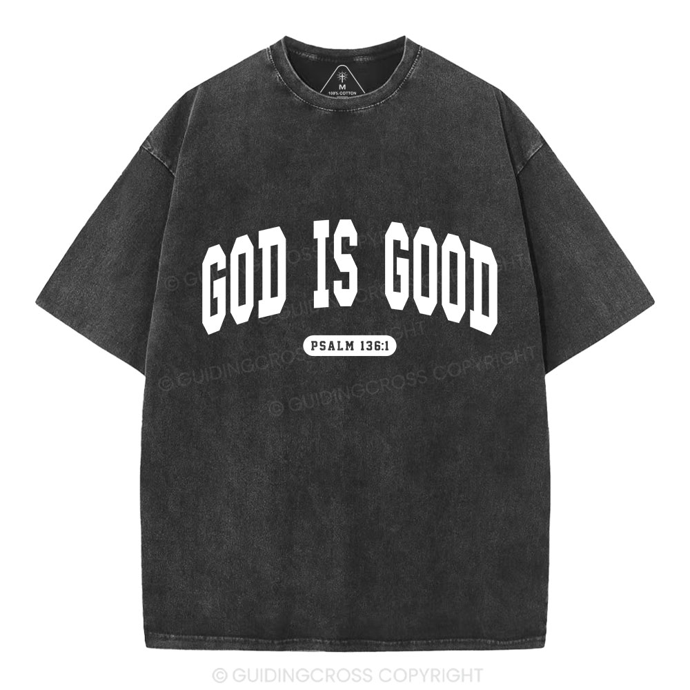 God Is Good Christian Washed T-Shirt