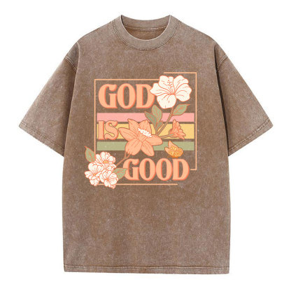 God Is Good Christian Washed T-Shirt
