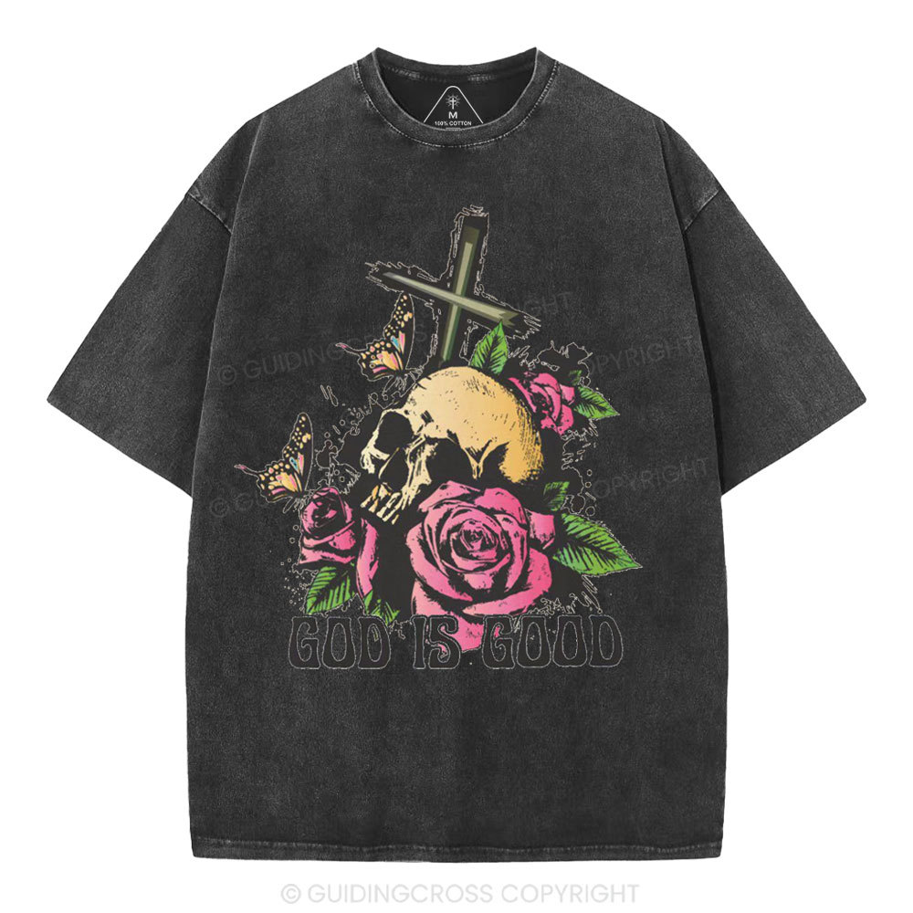 God Is Good Christian Washed T-Shirt