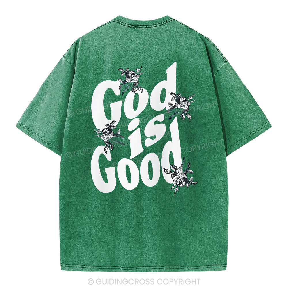God Is Good Christian Washed T-Shirt