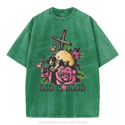 God Is Good Christian Washed T-Shirt