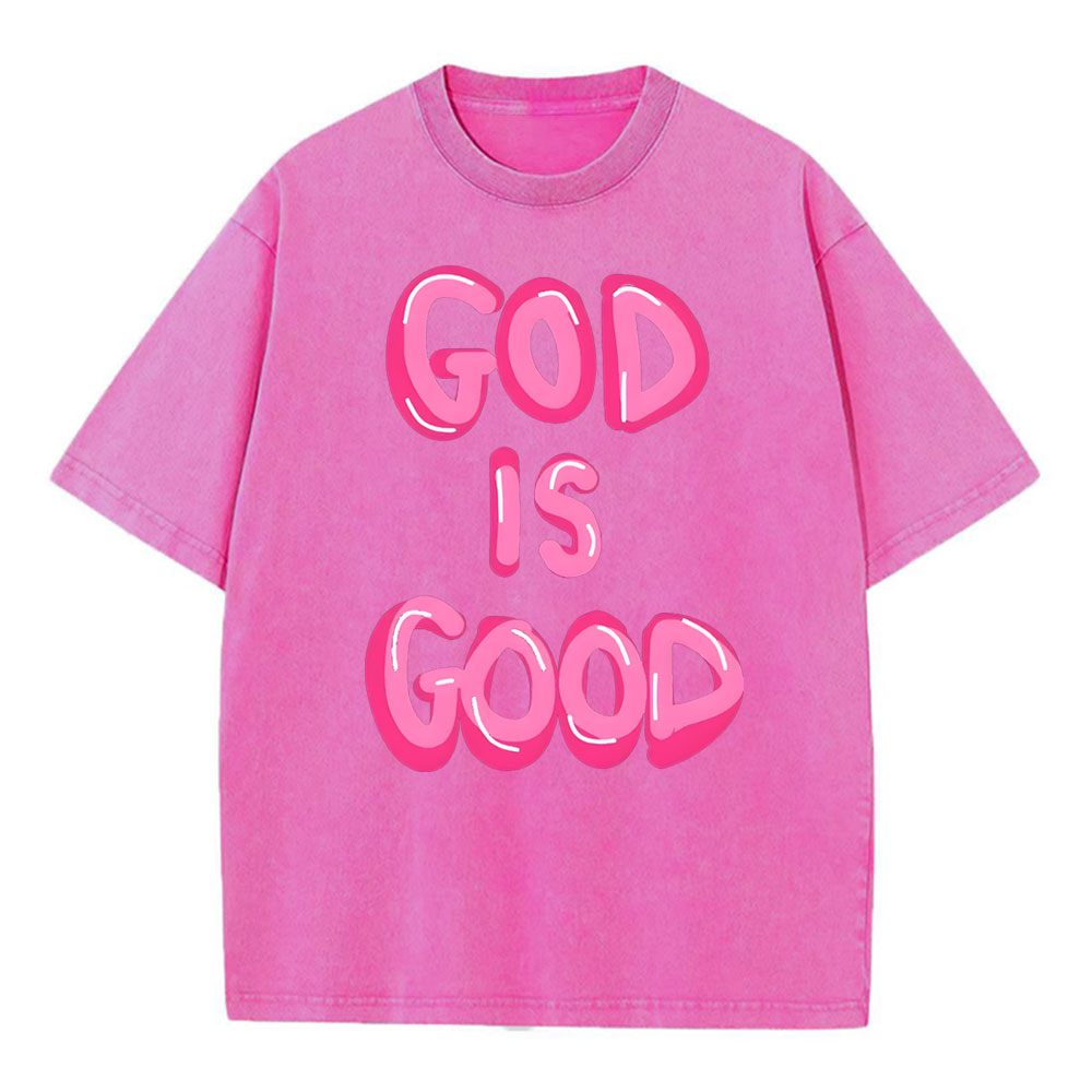 God Is Good Christian Washed T-Shirt