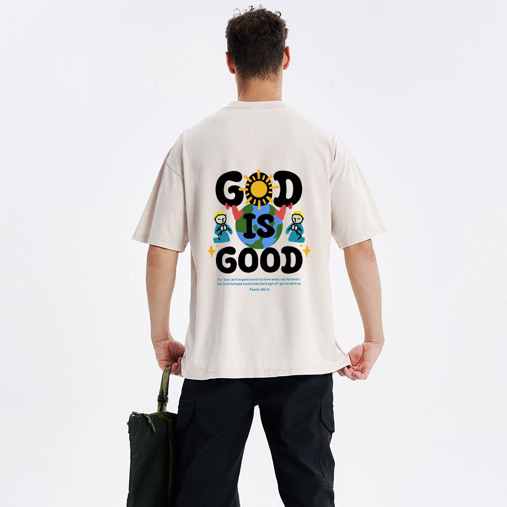 God Is Good Christian Washed T-Shirt