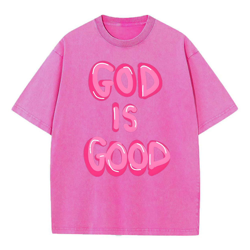 God Is Good Christian Washed T-Shirt