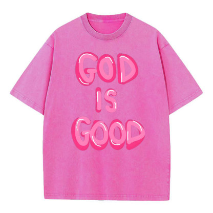 God Is Good Christian Washed T-Shirt