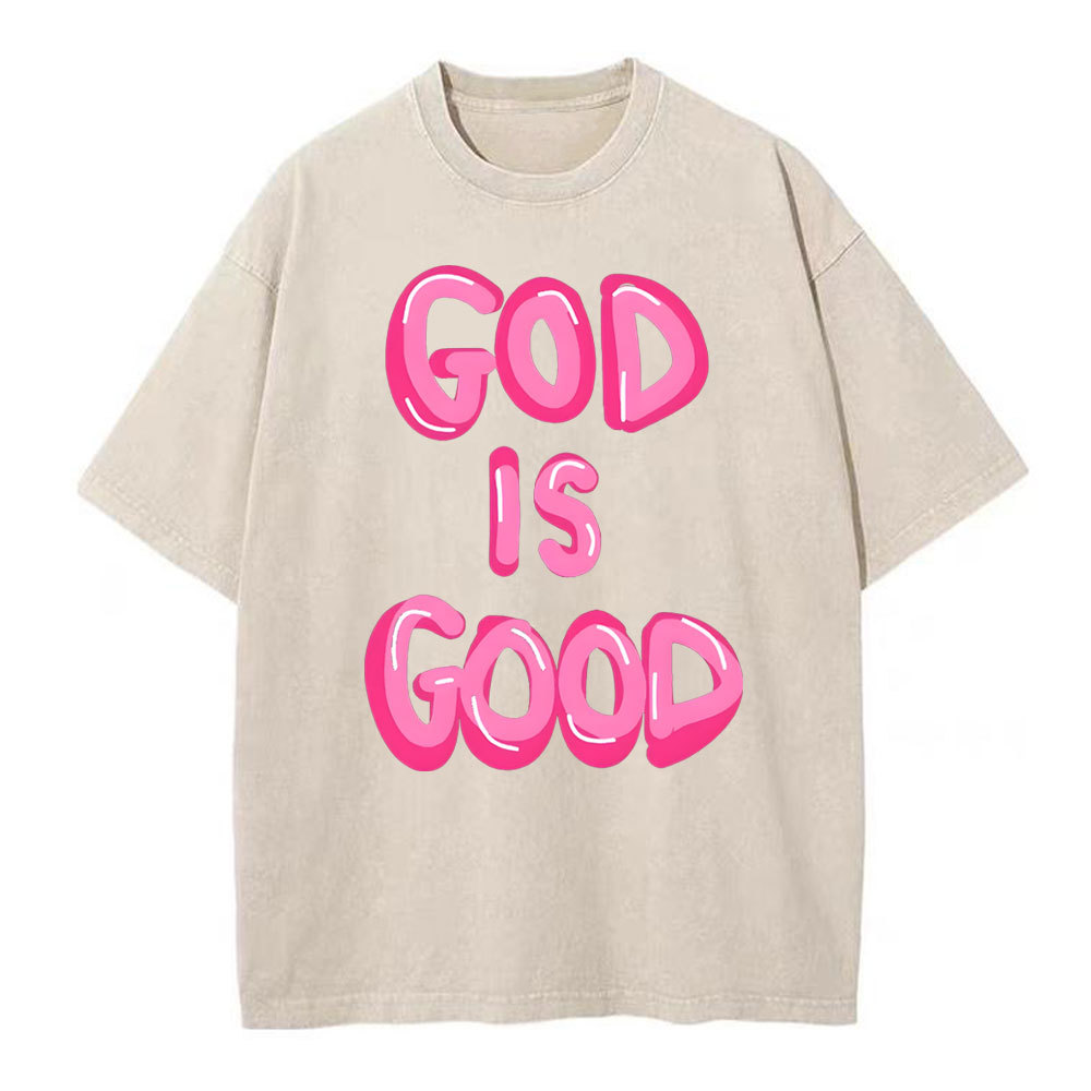 God Is Good Christian Washed T-Shirt