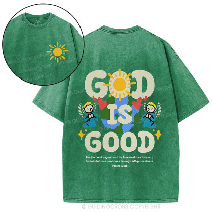 God Is Good Christian Washed T-Shirt