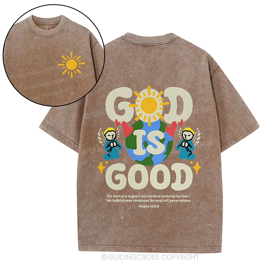 God Is Good Christian Washed T-Shirt