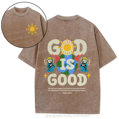 God Is Good Christian Washed T-Shirt