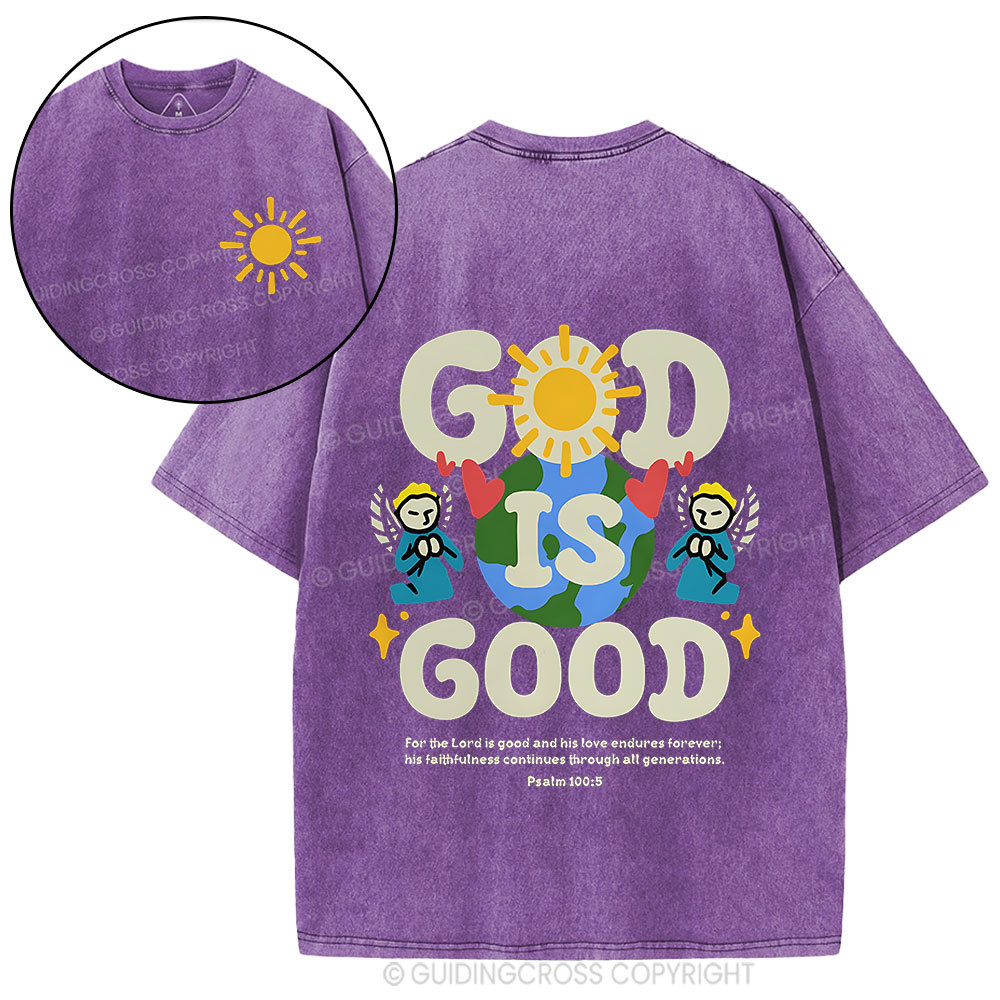 God Is Good Christian Washed T-Shirt