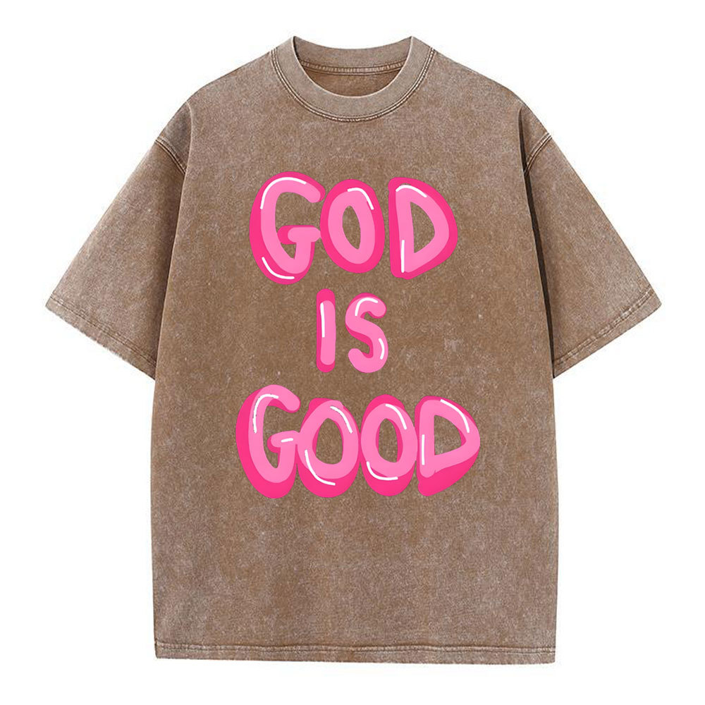 God Is Good Christian Washed T-Shirt