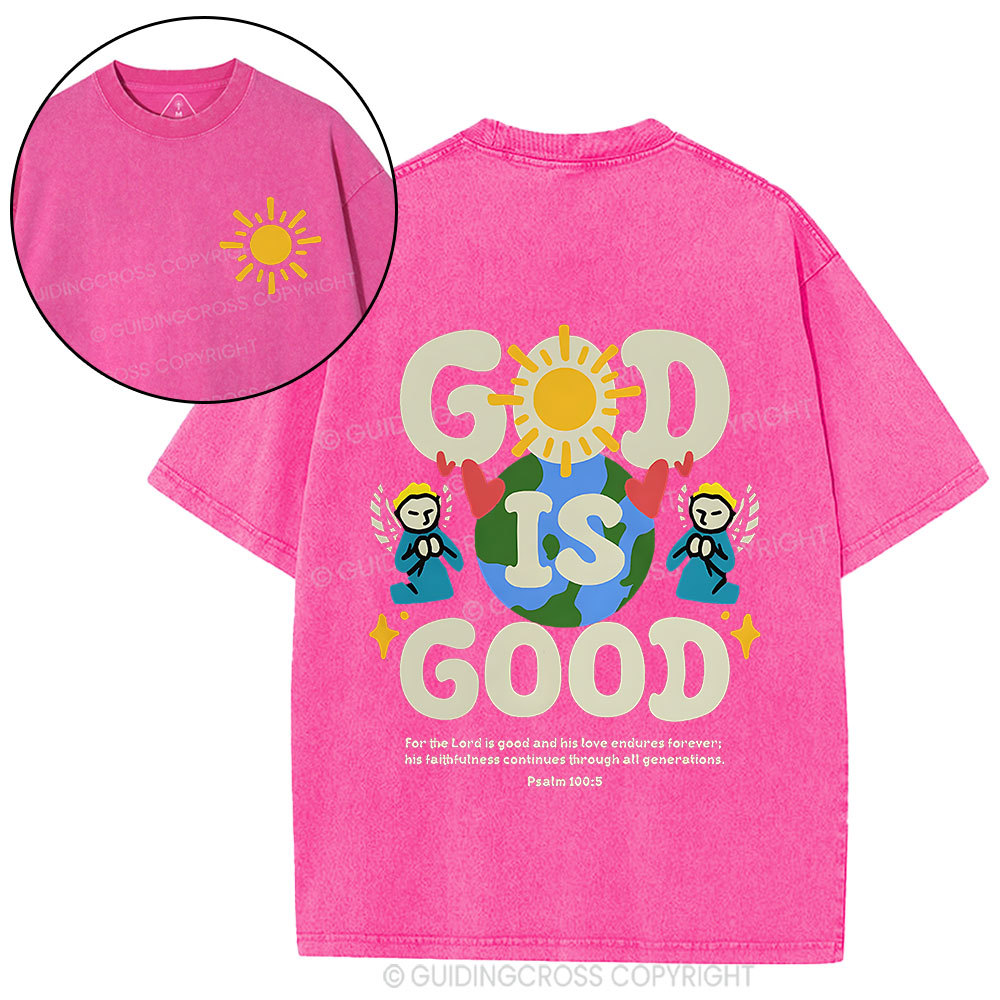 God Is Good Christian Washed T-Shirt