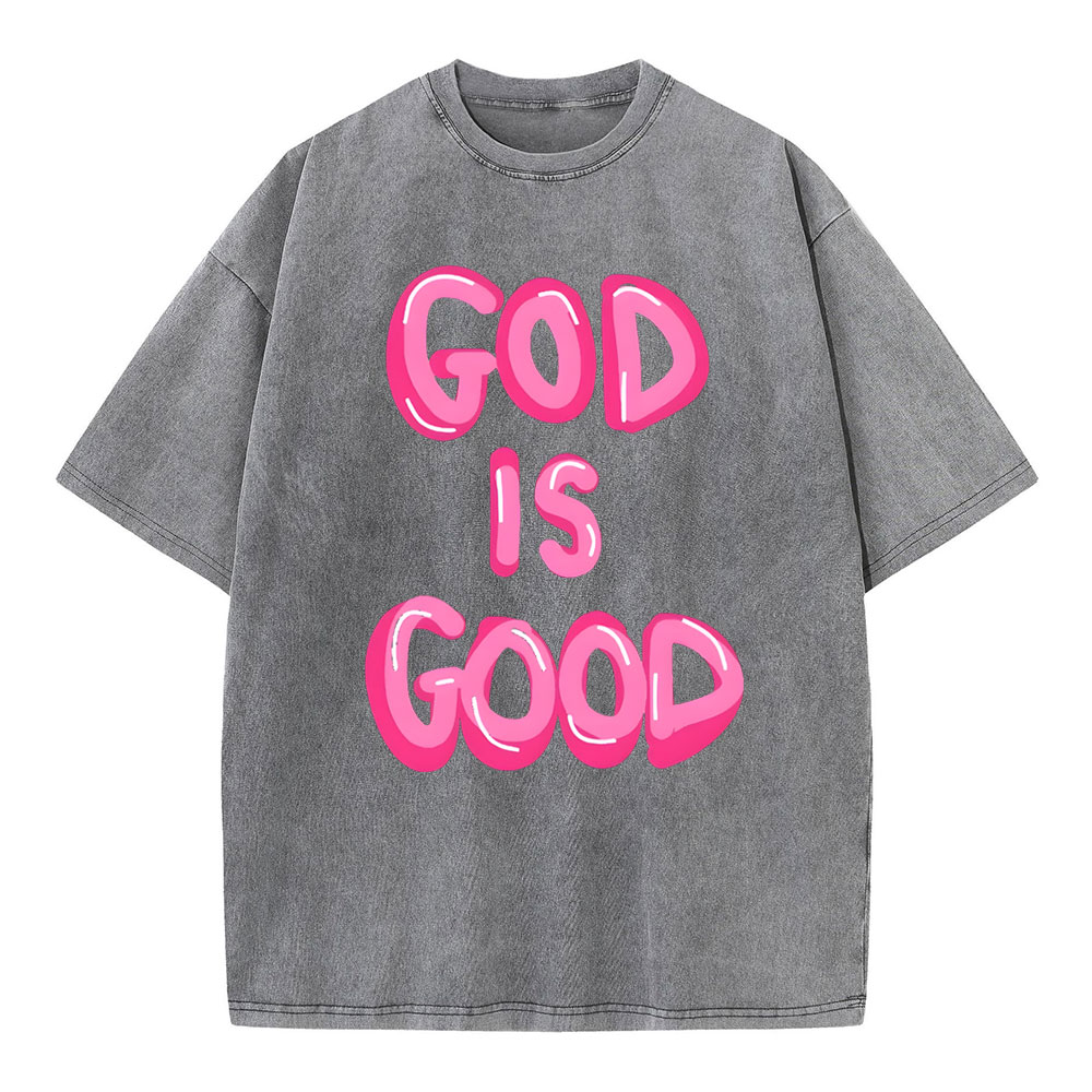 God Is Good Christian Washed T-Shirt