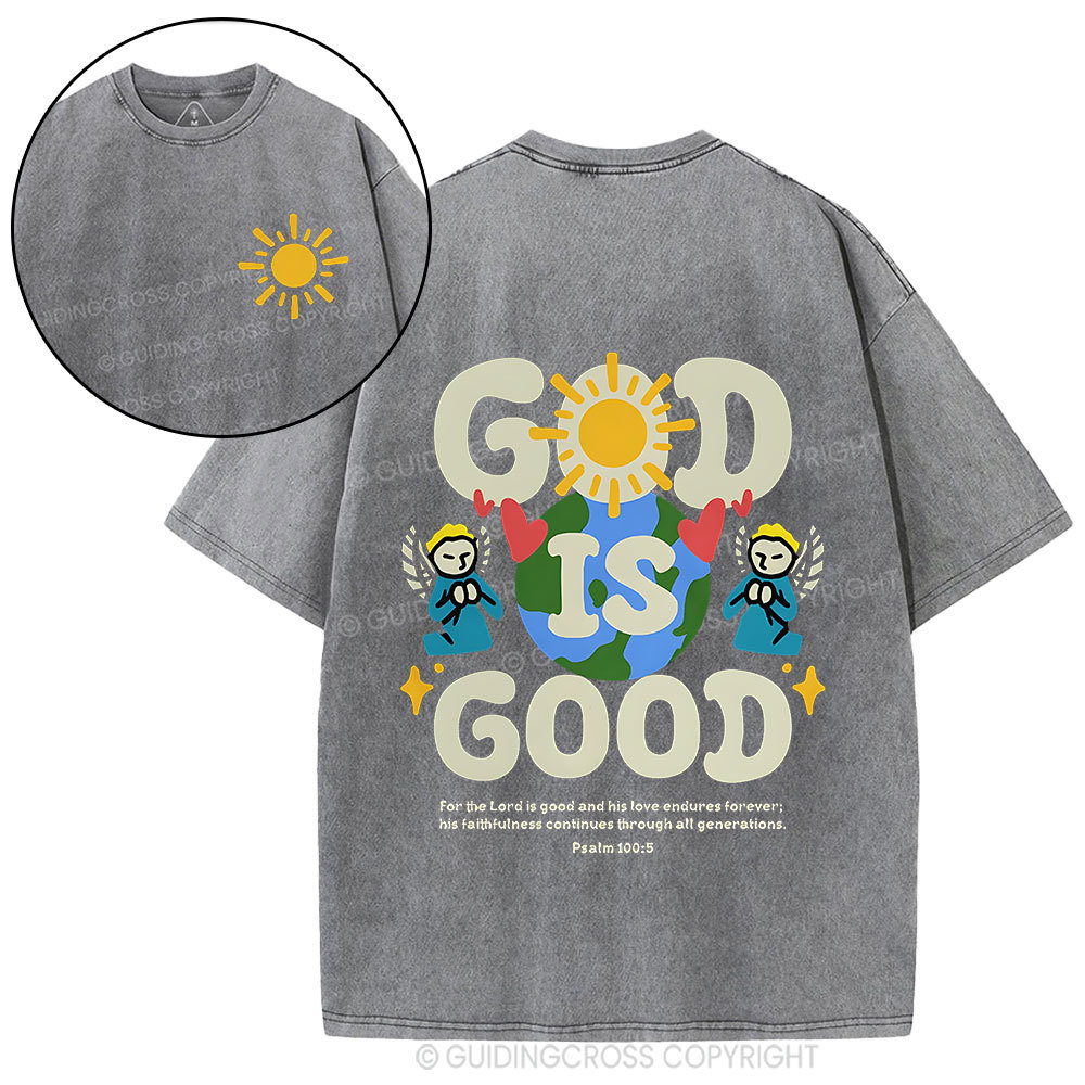 God Is Good Christian Washed T-Shirt