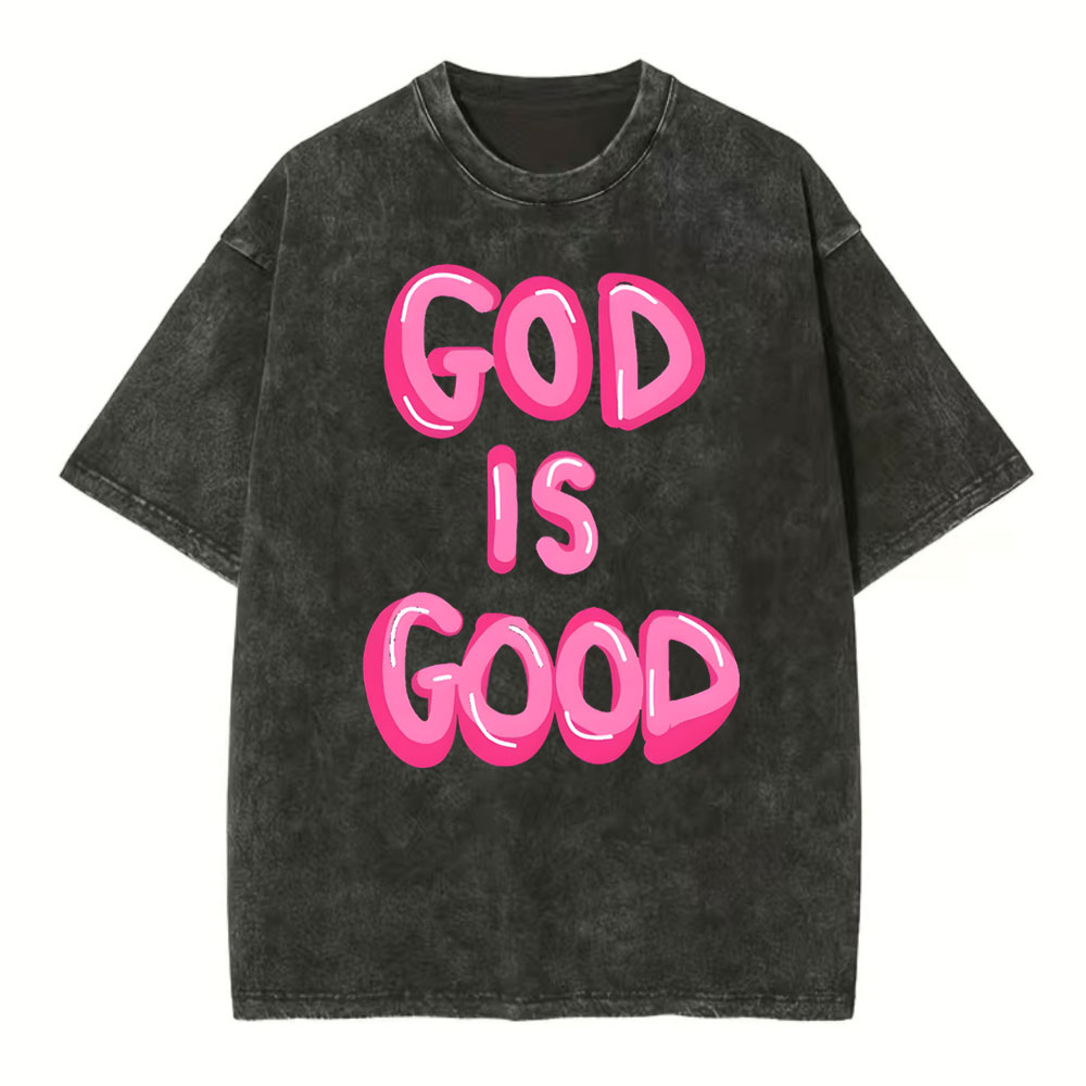 God Is Good Christian Washed T-Shirt