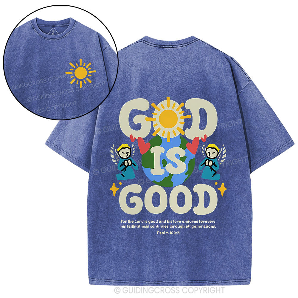 God Is Good Christian Washed T-Shirt