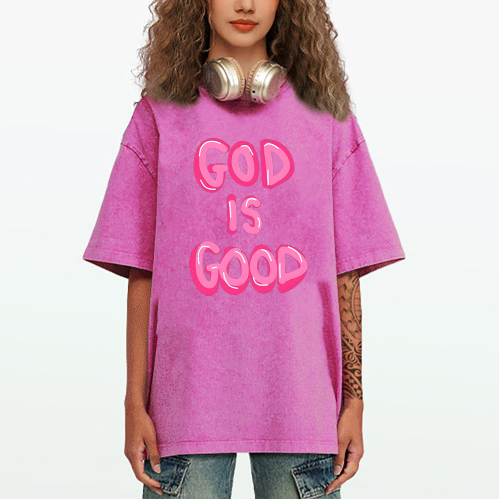 God Is Good Christian Washed T-Shirt