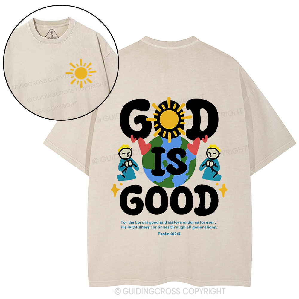 God Is Good Christian Washed T-Shirt