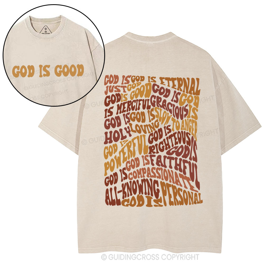 God Is Good Christian Washed T-Shirt