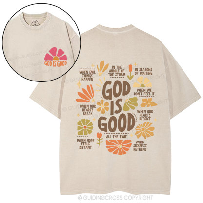 God Is Good Christian Washed T-Shirt