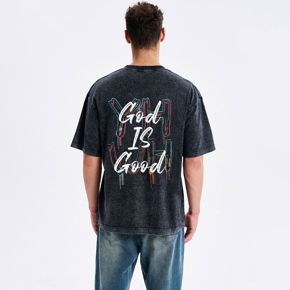 God Is Good Christian Washed T-Shirt