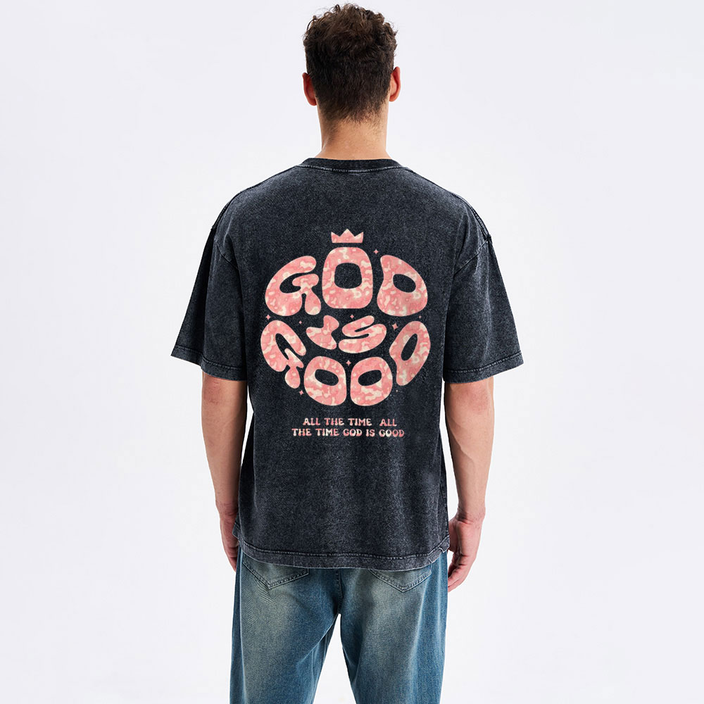 God Is Good Christian Washed T-Shirt