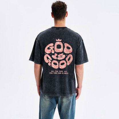 God Is Good Christian Washed T-Shirt