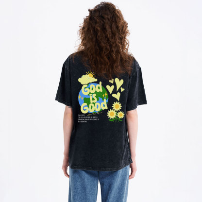 God Is Good Christian Washed T-Shirt