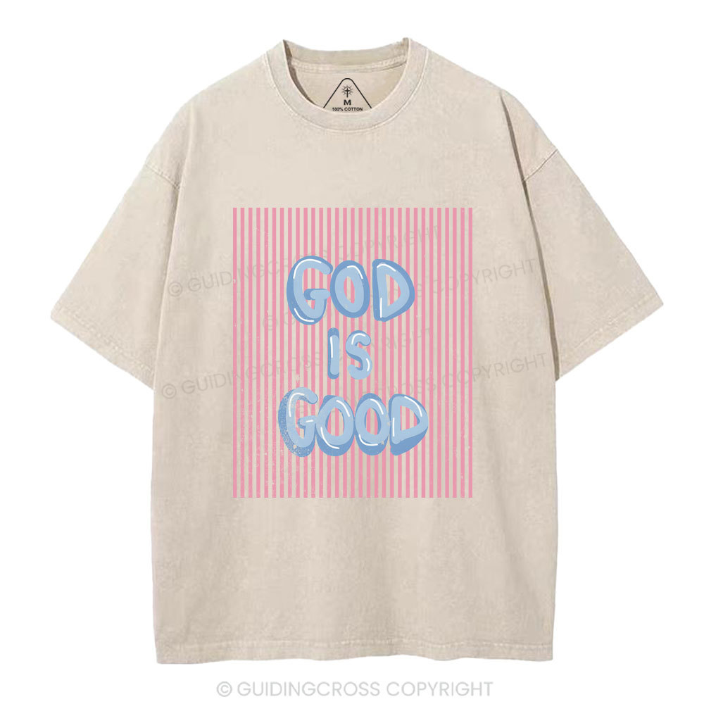 God Is Good Christian Washed T-Shirt