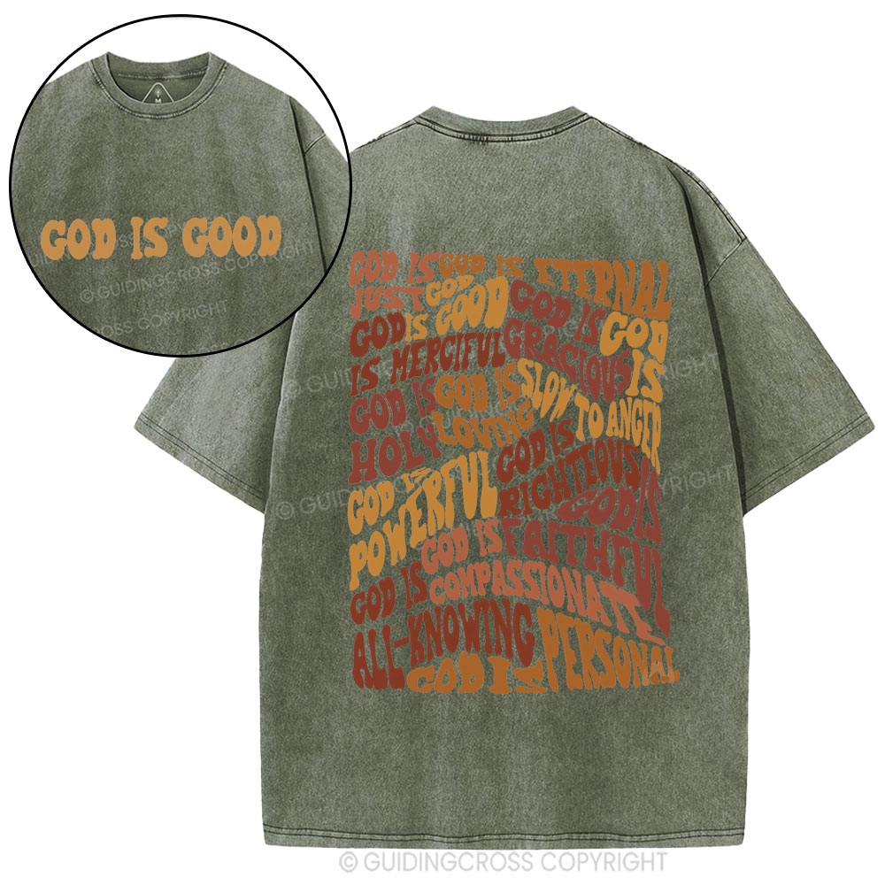 God Is Good Christian Washed T-Shirt